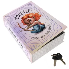 speecheese Mein Sternzeichen Booksafe L - Schütze Astrologie-Geschenk, Buchversteck für Schützen, lustig, sicher