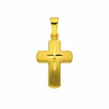 Adelia ́s Kettenanhänger Kreuzanhänger 333 Gold (8K), Goldanhänger Kreuz goldfarben
