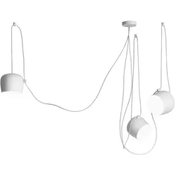 Flos - AIM LED-Pendelleuchten-Set (3 Pendelleuchten + Vielfach-Rosette), weiß