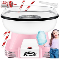 KESSER KESSER® Zuckerwattemaschine Set für dein zuhause Mit 30x Zuckerwatte rosa