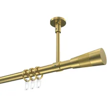 Interdeco GARDINENSTANGE Sonette Tanara 100 cm, 1-läufig, 20 mm Ø Messing-Optik
