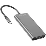 4smarts 8in1 Hub USB-C Dock - USB Hub, Grau