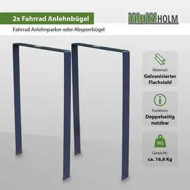 Trutzholm Fahrradständer Typ U 115 x 76 cm Flachstahl 13 mm Anthrazit