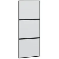 vidaXL Schiebetür Schwarz 90x205 cm Hartglas und Aluminium