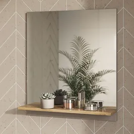 Vicco Badspiegel Marelle Greige 60 x 67 cm mit Regal