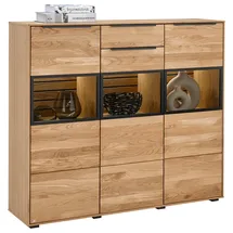 Set One by Musterring Highboard Jackson 150 x 130 x 40 cm Braun / Schwarz