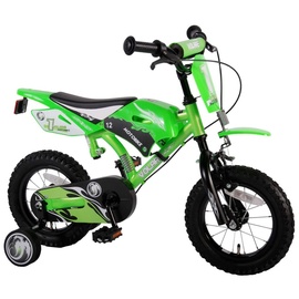Tpfsports Motorrad Kinderfahrrad - Jungen - 12 Zoll - 2 Handbremsen - Grün