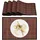 Relaxdays Tischset, 4er Set, Bambus, Stoff, rutschhemmend, 45x30 cm, Teller, Esstisch, eckiges Platzset, braun/schwarz