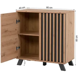 Homestyle4u Kommode 81x85x40 in Braun |