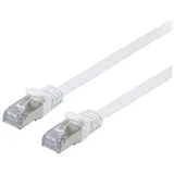 Equip 607610 Cat.6A U/FTP Flat Patchkabel, 1m, Weiß