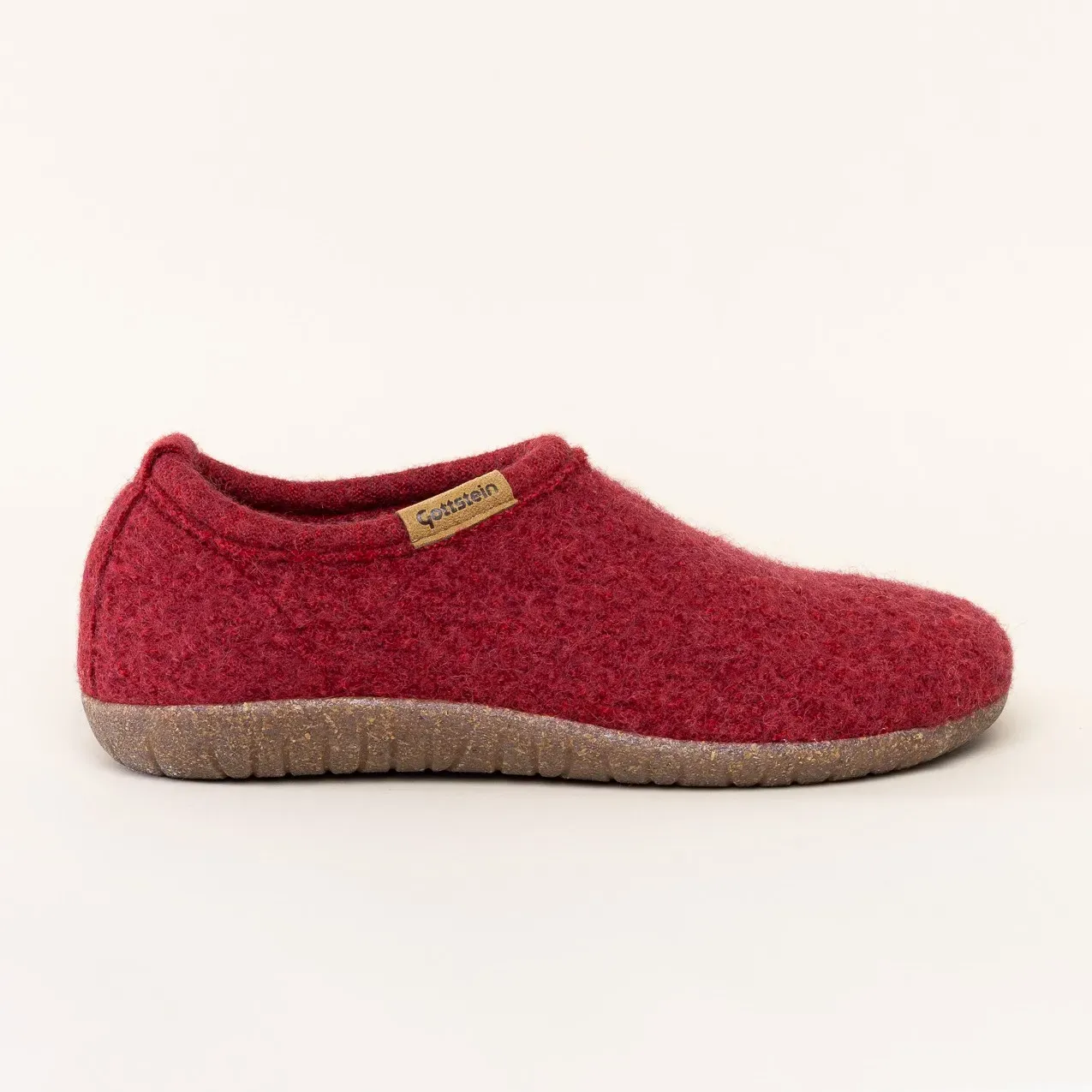 Gottstein Filz-Hausschuh Alpine Midcut RU für Damen & Herren Größe 40 | Farbe red - red - 40