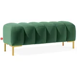 konsimo® Sitzhocker Veloursstoff 120 x 50 x 50 cm Grün