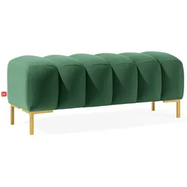 konsimo® Sitzhocker Veloursstoff 120 x 50 x 50 cm Grün