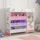 [en.casa] Kinderregal Søndreland 80 x 90 x 30 cm mit Einhorn Motiv lila-rosa