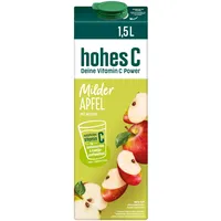 hohes-C hohes C Milder Apfel (1 x 1,5l), 100% Saft, Apfelsaft, Vitamin C, ohne Zuckerzusatz laut Gesetz, weniger Säure, vegan