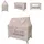 Lorelli Reisebett Sweet Home 2 Ebenen Laufstall mit Dach faltbar Räder Matratze beige
