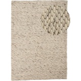 carpetfine Wollteppich Sina Teppiche Gr. B/L: 200 cm x 290 cm, 14 mm, 1 St., beige (dunkelbeige) Schurwollteppiche