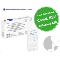 20x Fluorecare BIO-TECH COVID-19 & Influenza A/B & RSV Antigen Kombi-Testkit Antigen Schnelltest | CE 2934 | 20 Combo Selbsttest Test Grippe +1x3M9320