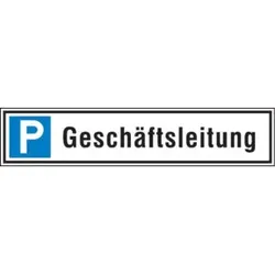 SafetyMarking Parkplatzschild Alu B520xH110 mm Geschäftsführung