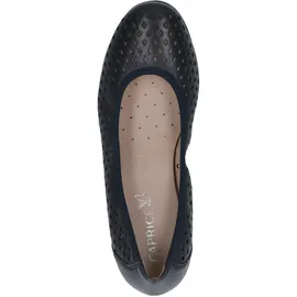 CAPRICE Damen Ballerinas aus Leder Bequem, Blau (Ocean Nappa), 38 EU