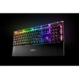 SteelSeries Apex 5 Tastatur - Tastenweise RGB-Beleuchtung - Oled Smart-Display - Amerikanisch (QWERTY) Layout, Schwarz