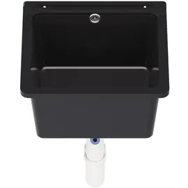QLS Ausgussbecken 40 x 38 x 22,8 cm Schwarz