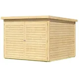 Karibu Fahrradgarage  (Außenmaß inkl. Dachüberstand  (B x T): 223,5 x 227 cm, Holz, Naturbelassen)