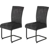 Hela 2er Set Schwingstuhl, Rachel, - Vintage Anthrazit,