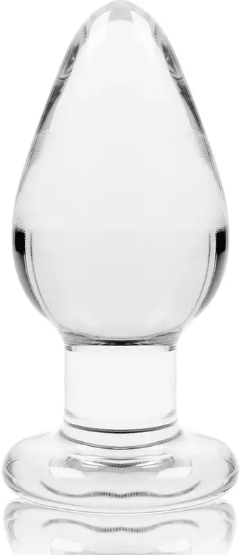 Nebula - Modell 3 Analplug Borosilikatglas Transparent 11 cm -o- 5 cm - Rosa