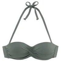 LASCANA Bügel-Bandeau-Bikini-Top Damen oliv Gr.36 Cup C