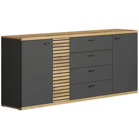 trendteam Sideboard anthrazit Holzwerkstoff, 186x85x42 cm - Sideboards, Sideboards