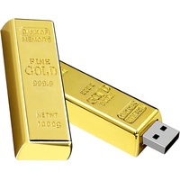 Pendrive, USB 3.0, Goldfarben, Metall, 32, 64, 128, 256 GB, Speicher A08 (128 GB)