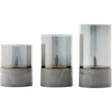 Brilliant Bougie LED-Kerzen 3 St. grau