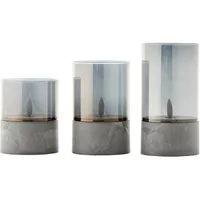 Brilliant Bougie LED-Kerzen 3 St. grau