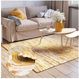 Myflair Möbel & Accessoires Teppich »Ameer«, rechteckig, Handweb Teppich, 90% Baumwolle, handgewebt, Scandi, gelb