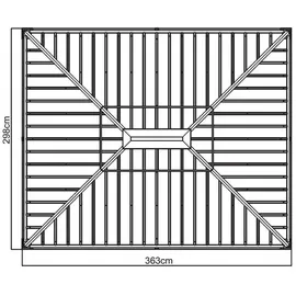 Sojag Messina 2,98 x 3,63 m anthrazit