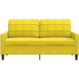 vidaXL 2-Sitzer-Sofa Gelb 140 cm Samt
