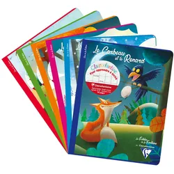 Clairefontaine 25x Fables Stapl.ntbk17x22 16sh Sey 3 12/12- Sortiert 36796C