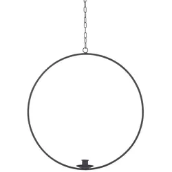 Kerzenhalter Ring zum Aufhängen M schwarz