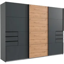 WIMEX Schwebetürenschrank »Saigon, mit kompletter Innenausstattung, Made in Germany«, Kleiderschrank 3-türig, 270cm breit, mit 6 praktischen Außenschubladen