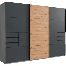 WIMEX Schwebetürenschrank »Saigon, mit kompletter Innenausstattung, Made in Germany«, Kleiderschrank 3-türig, 270cm breit, mit 6 praktischen Außenschubladen