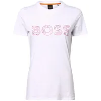 Boss T-Shirt 'Elogo', - Pink,Lila,Rosa,Braun,Weiß - L