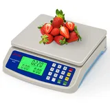 Küchenwaage gastro waage 10kg digital kontrollwaage küche 1g mit LCD Display und Tara Funktion Digital Feinwaage mit PCS zählwaage ́, 3 Einheiten Konvertierung