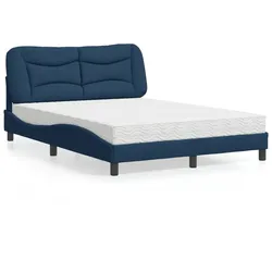 Bett mit Matratze – Blau, 140x200 cm – Komfort & Stil