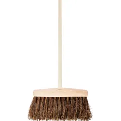 Bassinebesen / mit Stiel - braun
