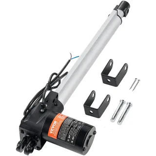 Vevor 6000N Linear Actuator DC 12V Linearantrieb IP44 Elektrischer Linearmotor 300mm Hublänge Geräuschpegel ≤ 50dB Elektrische Türöffner 5mm/s Fahrgeschwindigkeit Lineartechnik Verstellantrieb