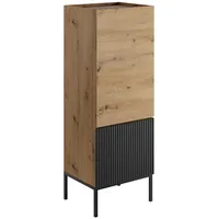 Mirjan24 Kommode, Eiche Artisan, Schwarz, Holzwerkstoff, Rechteckig, 50x140x42 cm,