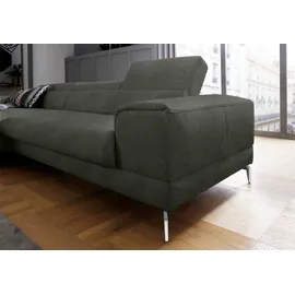 W.Schillig Eckcouch Polyester 3-Sitzer Grün