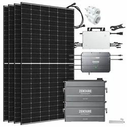 Offgridtec® Solar-Direct 1,92kWh 1920W HMS-2000-4T Solaranlage Full Black Hausnetz-Einspeisung - 10m HMS-Anschlusskabel - DTU-Lite-S