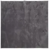vidaXL Teppich HUARTE Kurzflor Weich und Waschbar Anthrazit 160x160 cm